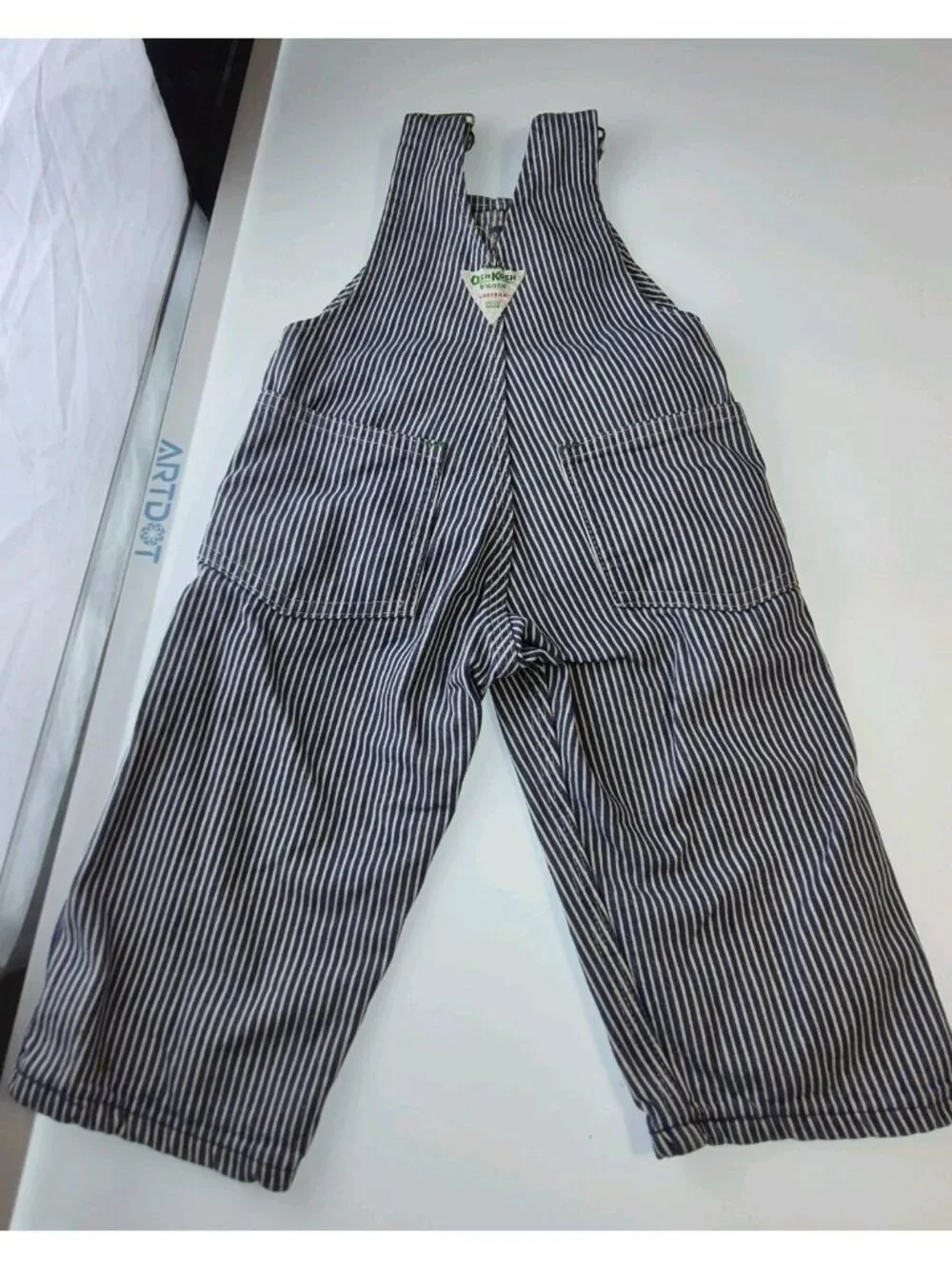 Vintage OshKosh B'Gosh Vestbak Hickory Stripe Bib Overalls Toddler 2T USA Made